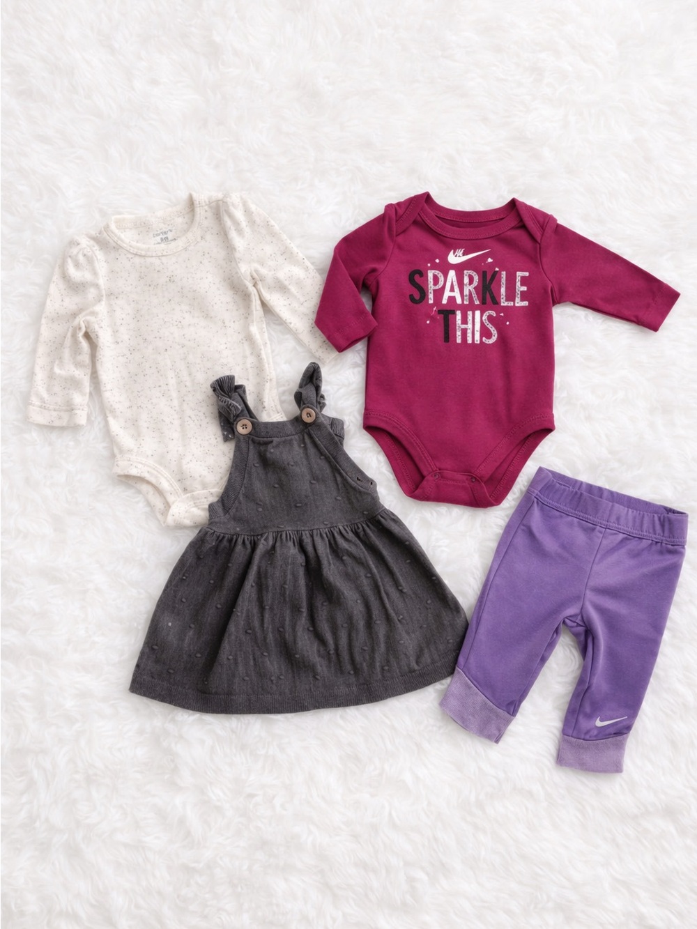 Nike & Carter’s Baby Girl Outfit Bundle 3M
